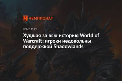 Худшая за всю историю World of Warcraft: игроки недовольны поддержкой Shadowlands