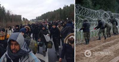 Ситуация на границе Беларуси с Польшей - мигранты попытались прорвать границу, видео