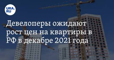 Девелоперы ожидают рост цен на квартиры в РФ в декабре 2021 года