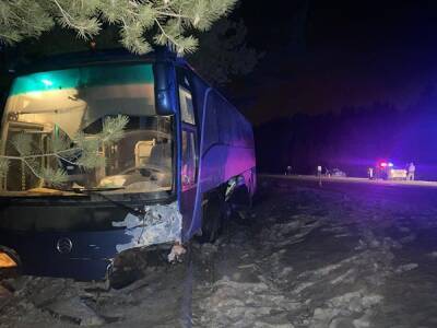 На трассе Екатеринбург — Курган столкнулись автобус и иномарка, есть погибший