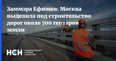 Заммэра Ефимов: Москва выделила под строительство дорог около 700 гектаров земли