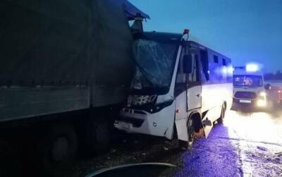 В Татарстане в результате ДТП с автобусом и грузовиком пострадали 20 человек