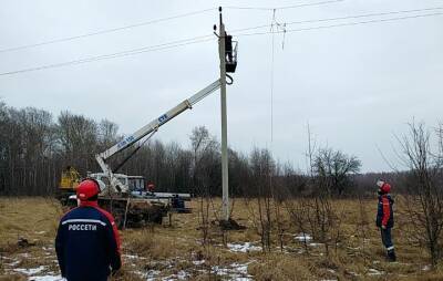 Рязанские энергетики восстановили энергоснабжение 80% потребителей, оставшихся без света из-за ветра