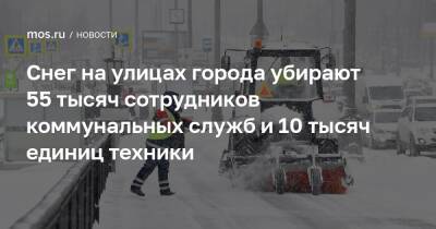 Снег на улицах города убирают 55 тысяч сотрудников коммунальных служб и 10 тысяч единиц техники