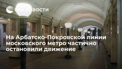 На Арбатско-Покровской линии метро частично остановили движение из-за человека на рельсах