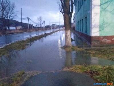 После ремонта дорог сахалинское село Чехов затопило