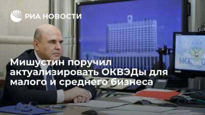 Премьер Мишустин поручил главе МЭР Решетникову актуализировать ОКВЭДы для бизнеса