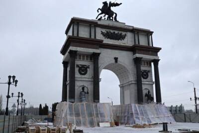 В Курске капитальный ремонт Триумфальной арки будет завершен 10 декабря