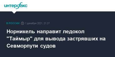 Норникель направит ледокол "Таймыр" для вывода застрявших на Севморпути судов - interfax.ru - Москва