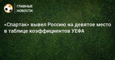 «Спартак» вывел Россию на девятое место в таблице коэффициентов УЕФА