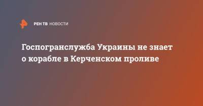 Госпогранслужба Украины не знает о корабле в Керченском проливе