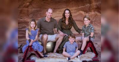Принц Вільям та Кейт Міддлтон опублікували чарівне сімейне фото з дітьми на різдвяній листівці