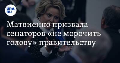 Матвиенко призвала сенаторов «не морочить голову» правительству