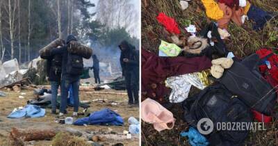 Мигранты пытались прорваться из Беларуси в Польшу и оставили после себя кучи мусора – фото