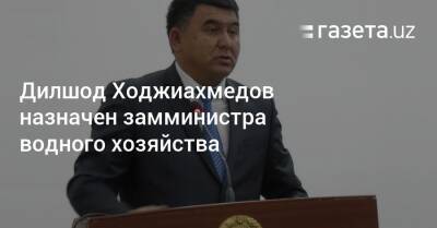 Дилшод Ходжиахмедов назначен замминистра водного хозяйства
