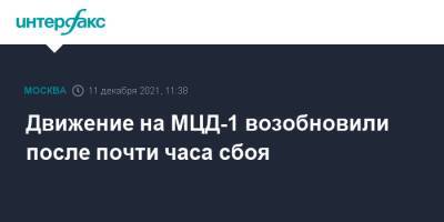 Движение на МЦД-1 возобновили после почти часа сбоя - interfax.ru - Москва - территория Савеловское Направление - Москва