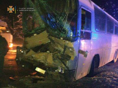 Во Львовской области маршрутка столкнулась с грузовиком, пострадало семь человек
