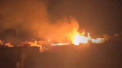 Мощный взрыв на складе ракет ХАМАСа в Ливане: видео