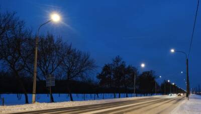 Петергофское шоссе получило новое энергосберегающее освещение