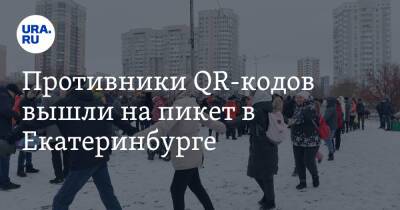 Противники QR-кодов вышли на пикет в Екатеринбурге