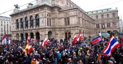 В Австрии прошли массовые протесты против антиковидных мер
