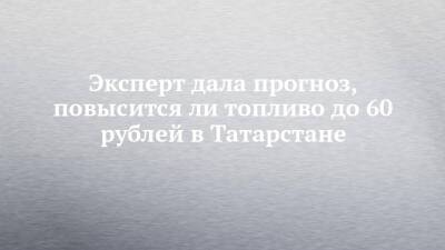 Эксперт дала прогноз, повысится ли топливо до 60 рублей в Татарстане