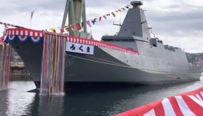 Японский флот спустил на воду новейший и самый совершенный фрегат собственного производства