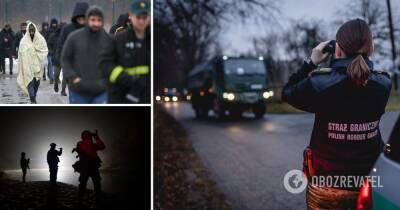Мигранты на границе Беларуси пытались прорваться в Польшу, пострадал пограничник – фото