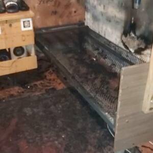 В Бердянске загорелось общежитие. Фотофакт