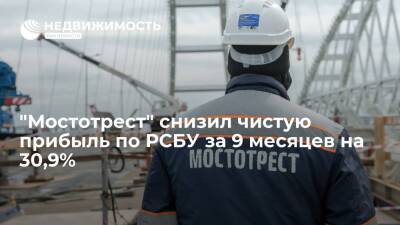 "Мостотрест" снизил чистую прибыль по РСБУ за 9 месяцев на 30,9% - до 101,9 млн рублей