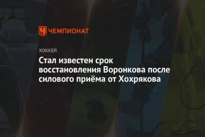 Стал известен срок восстановления Воронкова после силового приёма от Хохрякова