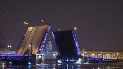 Последний в этом году развод мостов пройдёт в Петербурге в ночь на 14 декабря