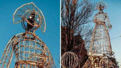 Жители Костромы раскритиковали железную скульптуру Снегурочки