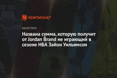 Названа сумма, которую получит от Jordan Brand не играющий в сезоне НБА Зайон Уильямсон