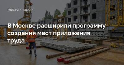 В Москве расширили программу создания мест приложения труда