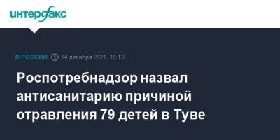 Роспотребнадзор назвал антисанитарию причиной отравления 79 детей в Туве - interfax.ru - Москва - Тува