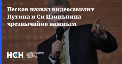 Песков назвал видеосаммит Путина и Си Цзиньпина чрезвычайно важным