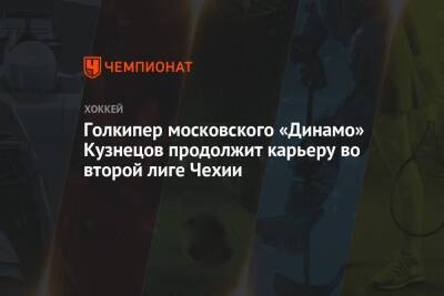Голкипер московского «Динамо» Кузнецов продолжит карьеру во второй лиге Чехии