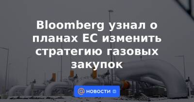 Bloomberg узнал о планах ЕС изменить стратегию газовых закупок