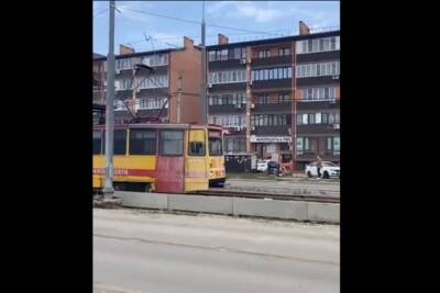 По новой трамвайной линии в Краснодаре проехал первый трамвай от контактной сети