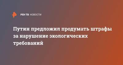 Путин предложил продумать штрафы за нарушение экологических требований