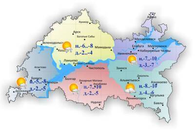 Татарстанцам обещают потепление до - 2 градусов