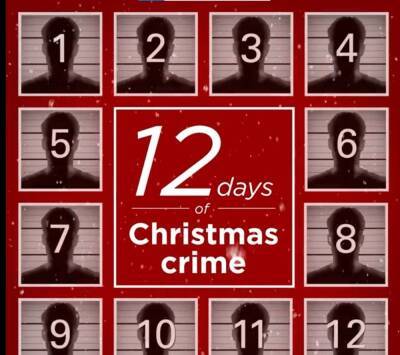 Полиция представила рождественский календарь. На каждый день приходится по одному опасному преступнику