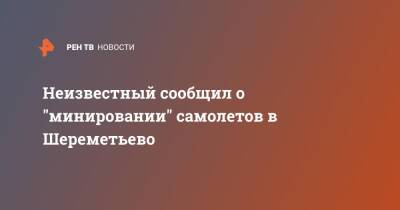 Неизвестный сообщил о "минировании" самолетов в Шереметьево - ren.tv - Хабаровск