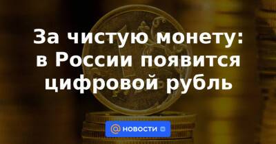 За чистую монету: в России появится цифровой рубль