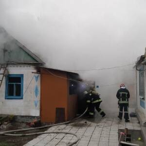 В Гуляйполе горел частный дом. Фото