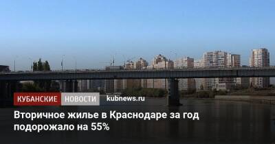 Вторичное жилье в Краснодаре за год подорожало на 55%