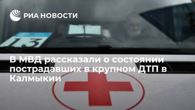 МВД: пострадавшие в крупном ДТП в Калмыкии находятся в тяжелом состоянии в больнице