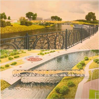 Через реку Луга построят новый пешеходный мост