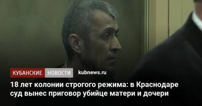 18 лет колонии строгого режима: в Краснодаре суд вынес приговор убийце матери и дочери